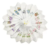 Comprar 12 Conjunto De Floral Pañuelos De Bolsillo Hankie Pañuelos