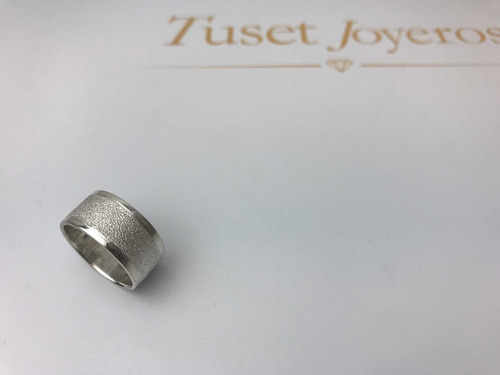 Anillos Cinta En Plata 925, Arenado. Ancho 1 Cm. Tuset.