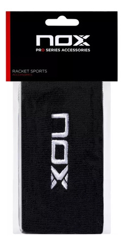 Muñequera Padel Nox Larga Logo Negro Mulnebla2udbox