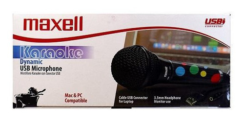 Imagen 2 de 4 de Micrófono Maxell Para Karaoke Usbk-mic