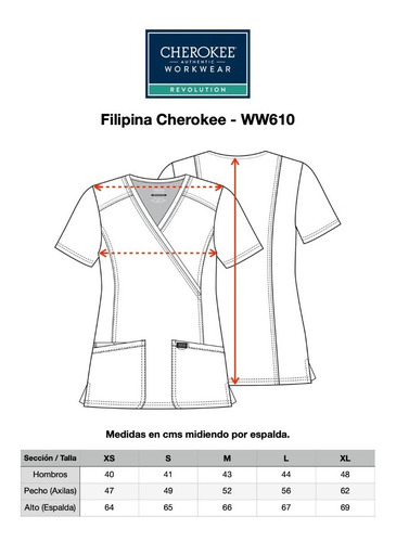 Imagen 6 de 6 de Cherokee Revolution Ww610 Filipina Quirúrgica Médica Mujer