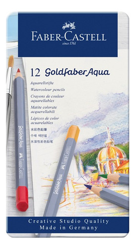 12 Lápices Acuarelables Goldfaber - Faber Castell 