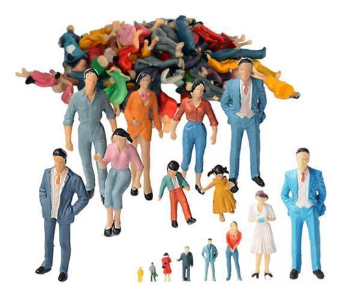5 X 1/50 Figuras De Personas De Plástico Muñeca 100 Piezas