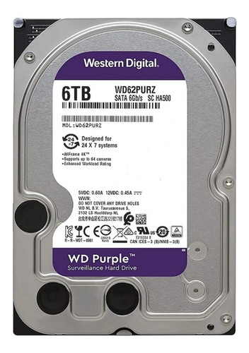 Imagen 3 de 3 de Disco Duro 6tb Sata Western Digital Interno Videovigilancia