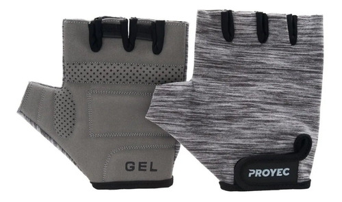 Guantes Femenino Gimnasio Fitness Gel Proyec Pesas Gris