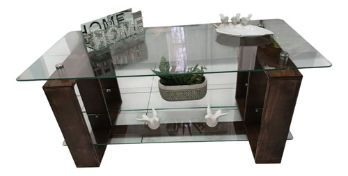 Mesa De Centro Mediana, Mesa Moderna Cristal Templado