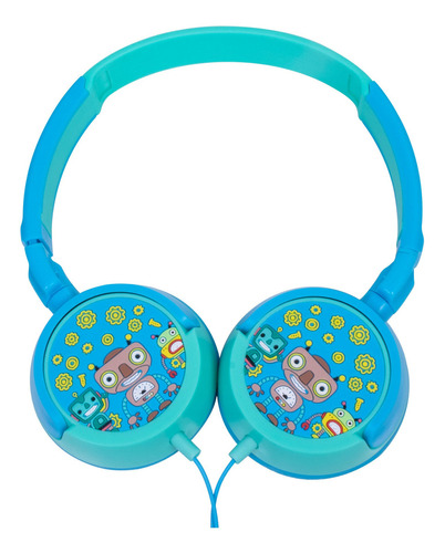 Fone De Ouvido Infantil Headphone Kids Robôs Azul Oex Hp305