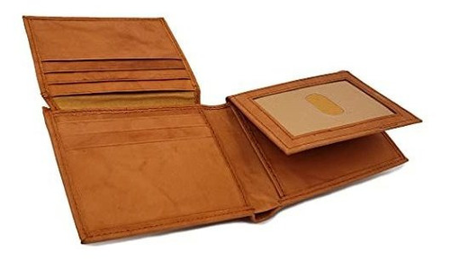 Ag Wallets Mens Leather Multi Card Bifold With Double Ssfs1