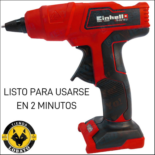 Imagen 5 de 10 de Pistolita Silicona Inalambrica Bateria 18v Cargador Einhell