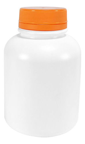 Pote Plástico Vazio Para Suplemento 240ml (50 Peças) Sabor Laranja