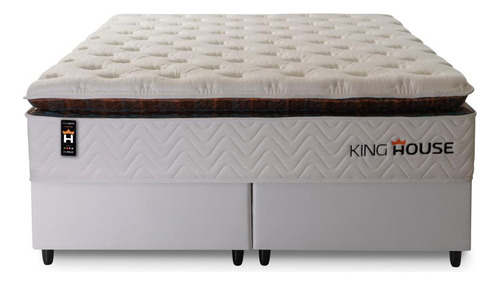 Cama Box C/ Molas Ensacadas New York Branco Queen 158x198x73