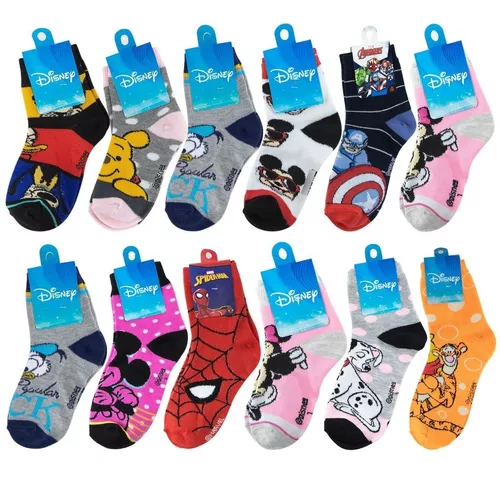 Paquete de 12 calcetines unisex para bebé recién nacido y niño pequeño, con  estampados de dibujos animados, calcetines antideslizantes para niños