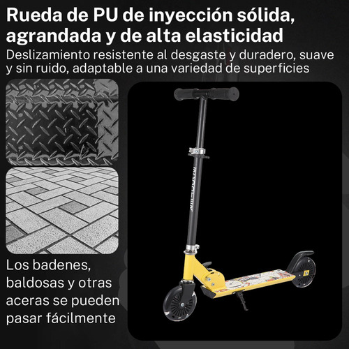 Scooter Patin Del Diablo Ajustable Plegable Niños Y Adolesce