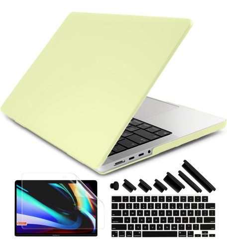 Funda Rígida Dongke Para Macbook Pro 16  2485 Matte Yellow