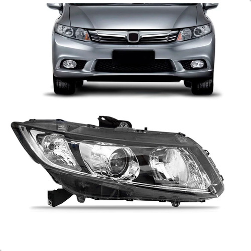 Farol Para Honda Civic 2012 2013 2014 2015 Manual