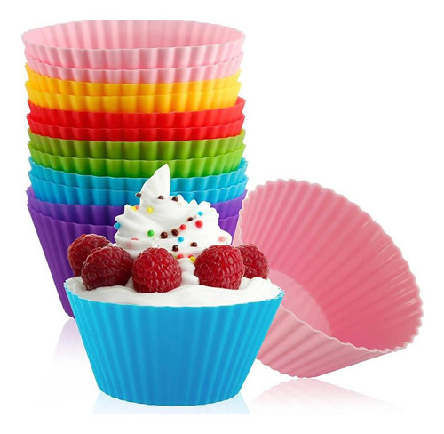 Kit 24 Formas Silicone Mini Bolos Cupcake Pudim Gelatina