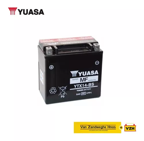 Batería Motos Yuasa Gel Agm Ytx14-bs Bmw F650 Gs | BATERIAS VZH Hnos