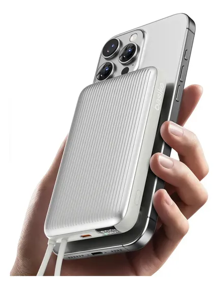Carregador Portátil 10000mAh Basike 22.5W Power Bank Magsafe Indução, Turbo Rápido Tipo-C Com Display Digital Para iPhone 15/16/17 Pro Max, Samsung,Google Pixel 10Pro, Motorola