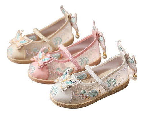 Zapatos Elegantes De Mariposa Bordados Para Niñas