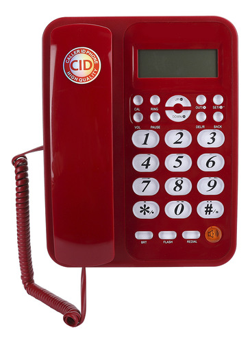 Teléfono De Escritorio Rojo Teléfono Fijo Para Oficina En Ca