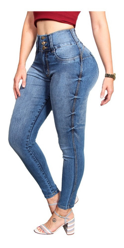 Calça Jeans Perfect Levanta Bumbum Cintura Alta Lycra Bojo