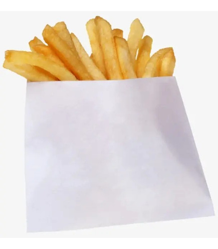Saco Sobre Para Papas Fritas Blanco (100 Unidades)