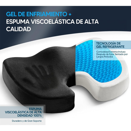 Cojín De Gel De Espuma Viscoelástica Para Silla Para Ciática