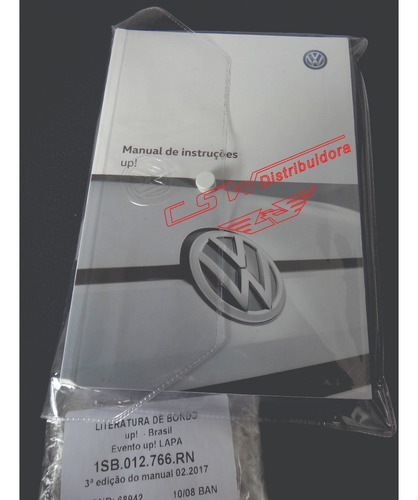 Literatura De Bordo Up 2017 Nº1sb012766rn Original Vw