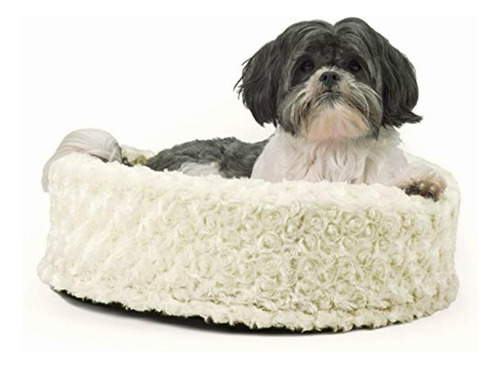 Furhaven Pet Nap Oval Lounger Bed For Dog Or Cat, Crema, 18 