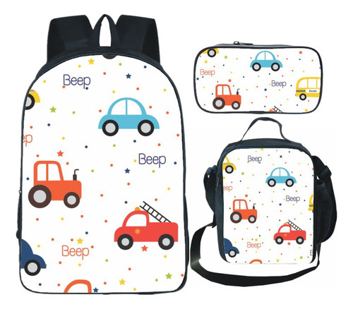 Nueva Mochila Escolar De Coche De Dibujos Animados Estampada