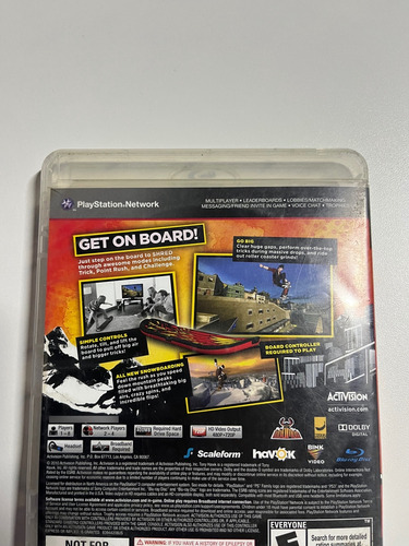 Jogo Ps3 Tony Hawk Shred Big Air Bigger Tricks Original (Recondicionado)