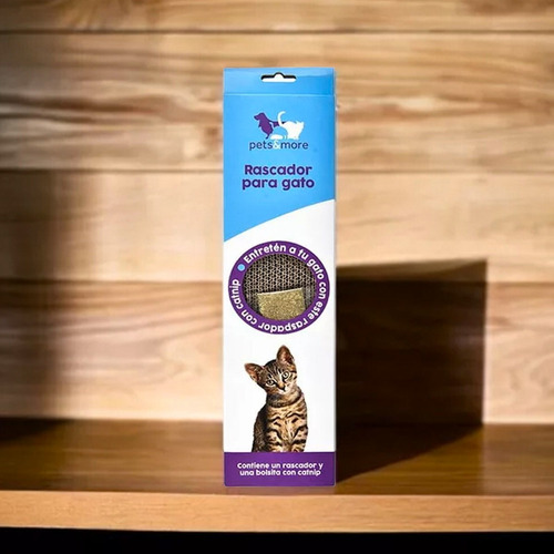 Rascador Corrugado Para Gatos Con Catnip Jgo Mascotas Rascar Café