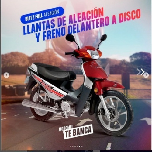 Imagen 6 de 19 de Motomel Blitz Full Con Alarma 110 Azul V8 0km 2023 Ap Motos