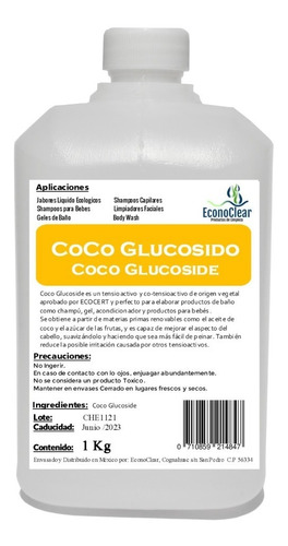 Coco Glucósido Surfactante Vegetal 1 Kg 