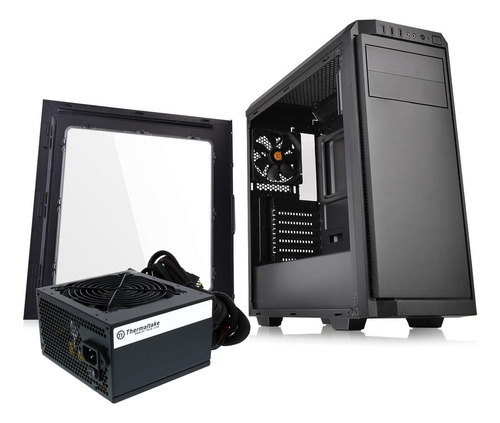 Gabinete Gamer Thermaltake V100 + Fan + Fuente 450w Reales