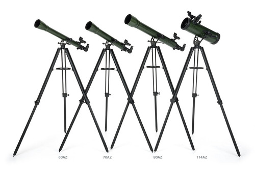 Celestron Explorascope Descubre La Luna O Anillos De Saturno Explorascope 60 az Refractor, Verde (22100), 114az Reflector, Verde