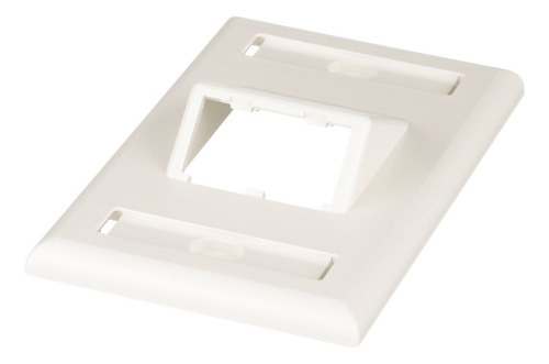 Placa De Pared Vertical Clásica Blanco Mate Para 2 Puertos M