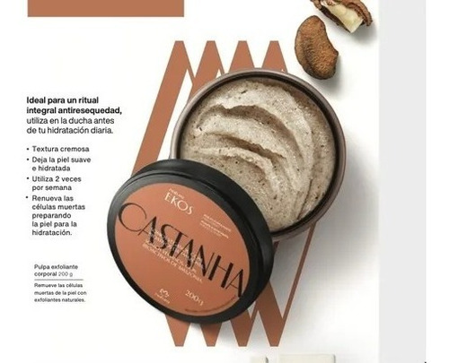 Exfoliante Para Cuerpo De Castaña, Ekos, Natura