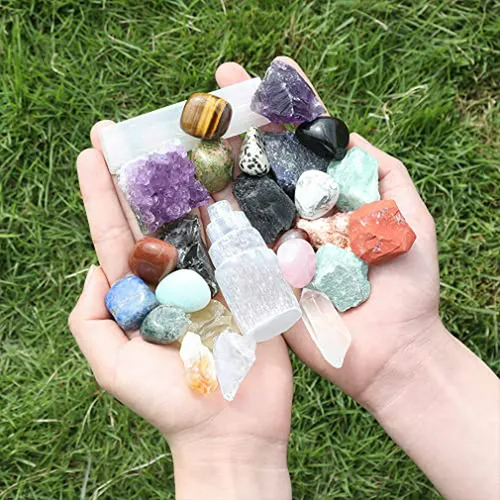 Set De 30 Cristales Y Piedras Naturales - Kit De Regalo De C