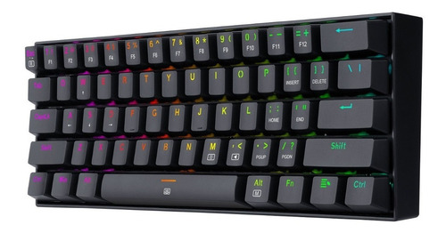 Imagen 4 de 5 de Teclado gamer Redragon Dragonborn K630 QWERTY Redragon Brown inglés US color negro con luz RGB