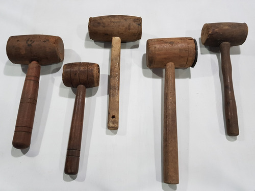 Imagen 1 de 10 de Antiguos Martillos Madera Ebanistería Carpintería Mag 58984