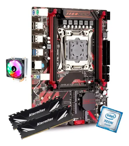 Kit Gamer Placa Mãe X99 D4 Red Xeon E5 2620 V3 64gb Cooler | Frete