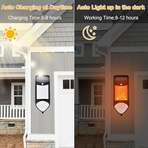 Luces Solares De Llama Para Exteriores, Lámpara Led Decorati