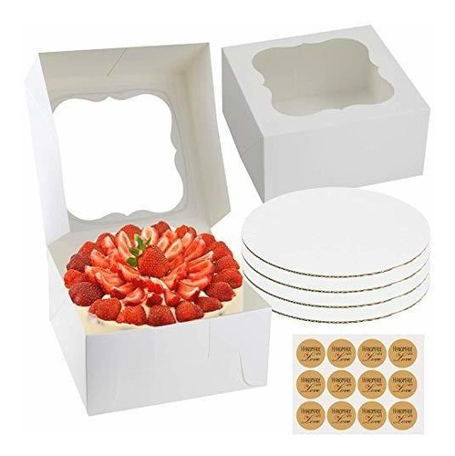 Cake Boxes Caja De 10 Pulgadas Con Tablas Y Pegatinas Brhft