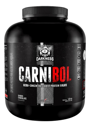 Suplemento em pó Integralmédica  Darkness Carnibol proteína Carnibol sabor  chocolate em pote de 1.8kg