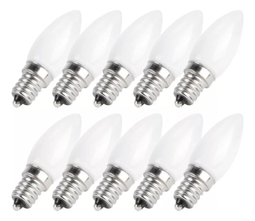 10 Minibombillas Led De Filamento Largo E12 De 1,5 W Ac230v.