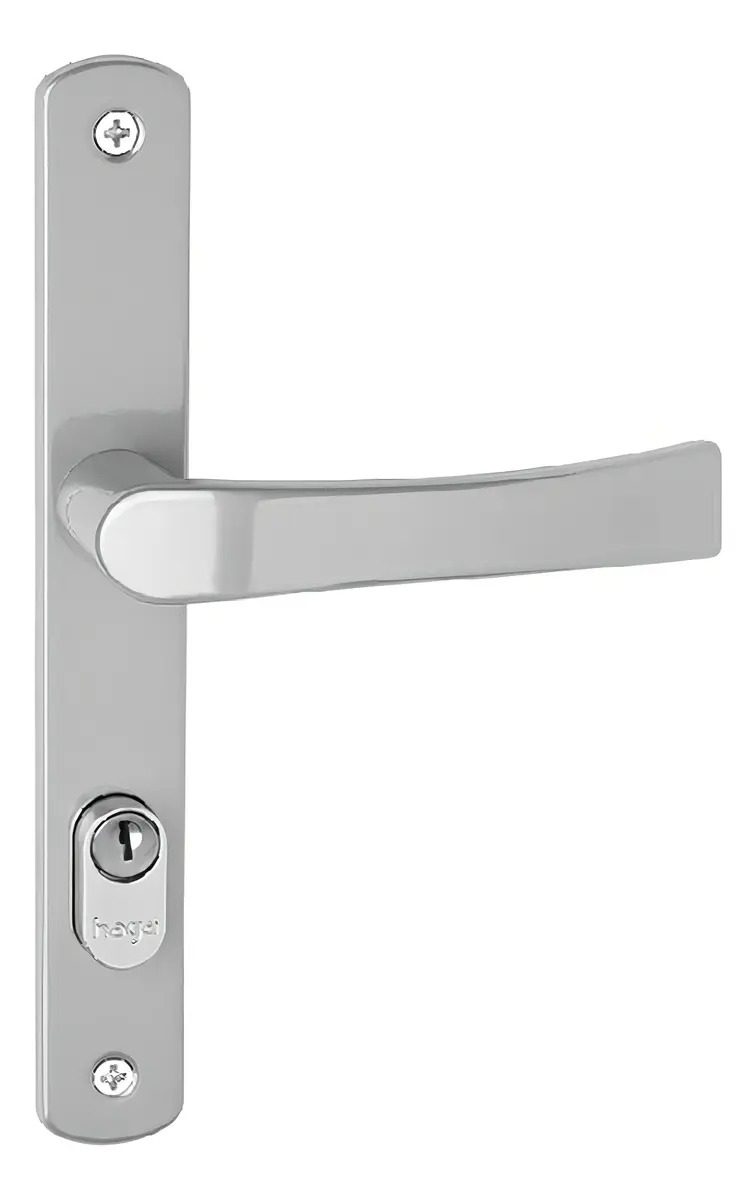Fechadura Externa Haga Berlin 26301B Porta Aluminio Cor Cinza