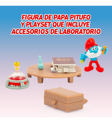The Smurfs Laboratorio Mágico Papa Pitufo Giochi Figura 5cm