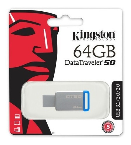 Memoria Usb 3.0 Kingston Dt50 64gb