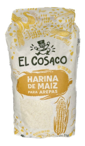 Harina Maiz Para Arepas 1 Kg El Cosaco Blanco Precocido